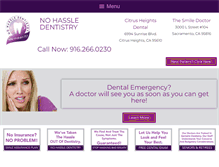 Tablet Screenshot of nohassledentistry.com